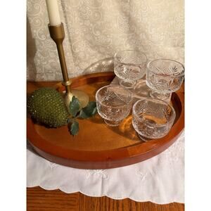 Vintage Crystal Sorbet Cups Set of 4- MCM Decor‎